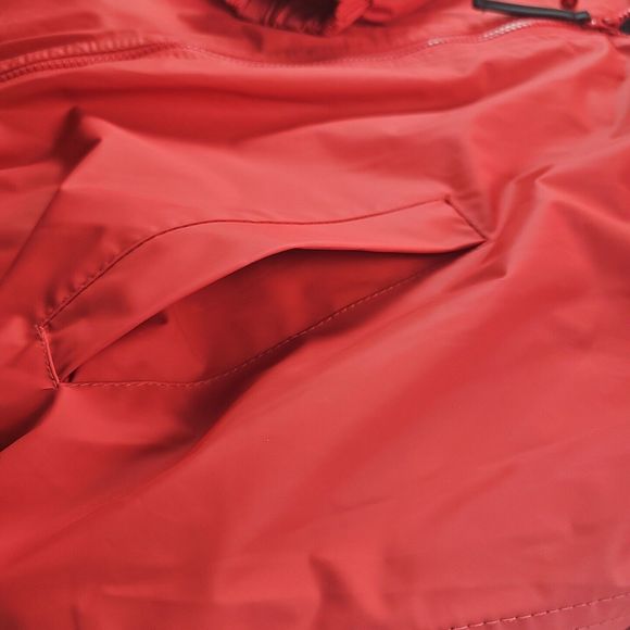Vintage Georgia Bulldogs Red Large Hooded Vinyl Rain Stadium Jacket - Picture 7 of 12